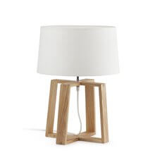 Lámpara sobremesa blanca BLISS 60W Faro