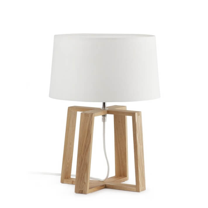 Lámpara sobremesa blanca BLISS 60W Faro