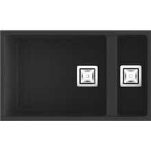 Fregadero de 1 cuba y media negro 75 x 45cm Zie Poalgi