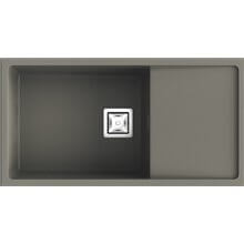 Fregadero de 1 cuba con escurridor Tundra 85 x 45cm Zie Poalgi 