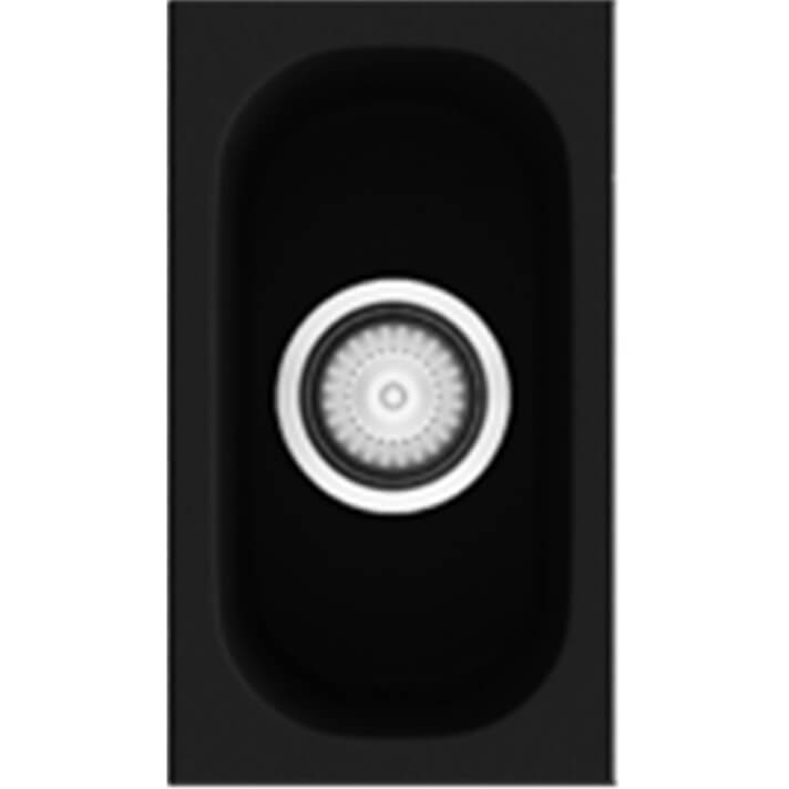 Fregadero de 1 cuba negro Poalgi 34 x 19,5cm
