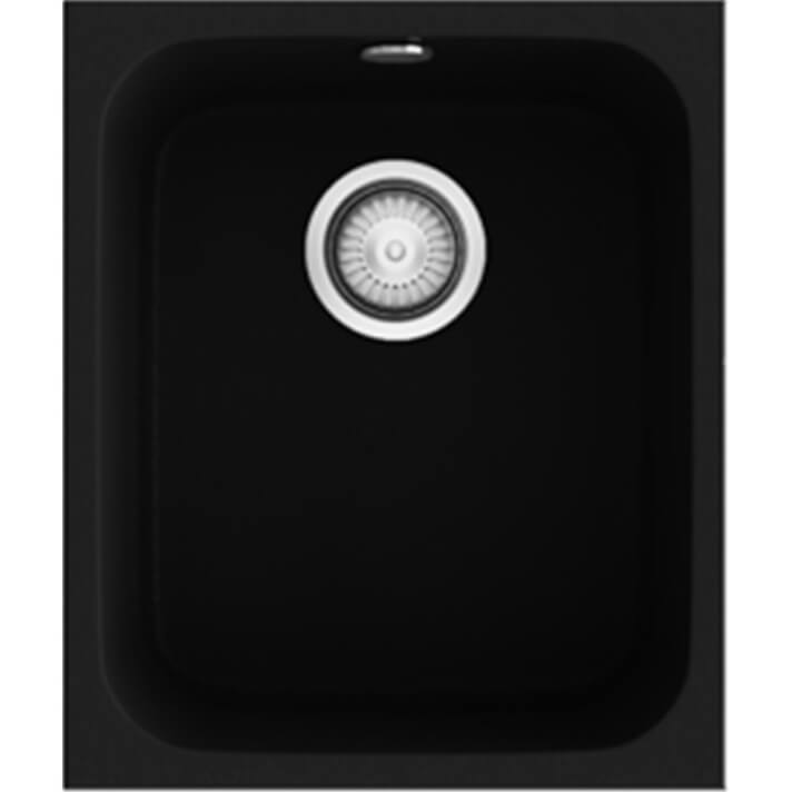 Fregadero de 1 cuba Negro Poalgi 38 x 44,5cm