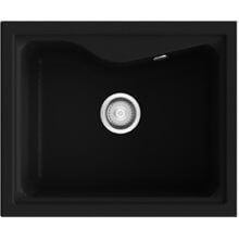 Fregadero de 1 cuba negro 62 x 51cm City Poalgi 