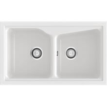 Fregadero de 2 cubas Blanco 86 x 51cm City Poalgi 