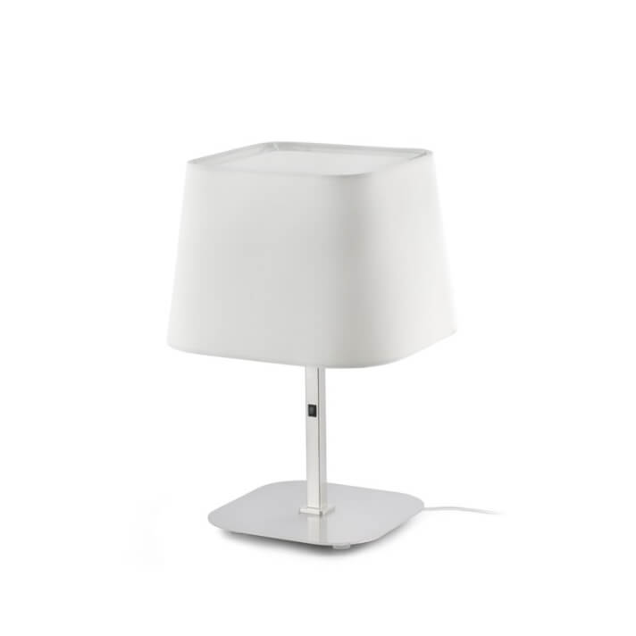 L&aacute;mpara sobremesa n&iacute;quel y blanco SWEET 20W Faro