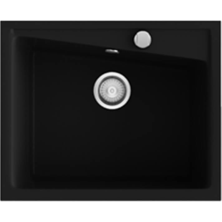 Fregadero de 1 cuba negro 62 x 51cm Kuma Poalgi 