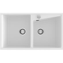 Fregadero de 2 cubas Blanco 86 x 51cm Kuma Poalgi