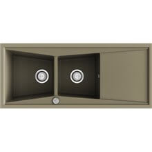 Fregadero de 2 cubas con escurridor Albero 118 x 51cm Kuma Poalgi