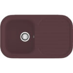 Fregadero de 1 cuba con escurridor Brown 81 x 48,5cm Coral Basic Poalgi
