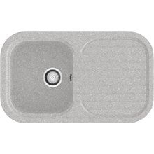 Fregadero de 1 cuba con escurridor Metalizado 81 x 48,5cm Coral Basic Poalgi