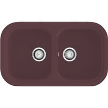 Fregadero de 2 cubas Brown 81 x 48,5cm Esmeralda Basic Poalgi