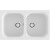 Fregadero de 2 cubas Blanco 80 x 44cm Amatista Basic Poalgi 