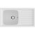 Fregadero de 1 cuba con escurridor Blanco 80 x 44cm Topacio Basic Poalgi