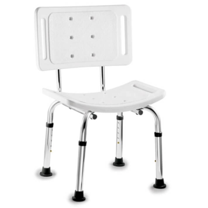 Taburete de ba&ntilde;o regulable con respaldo Tegler