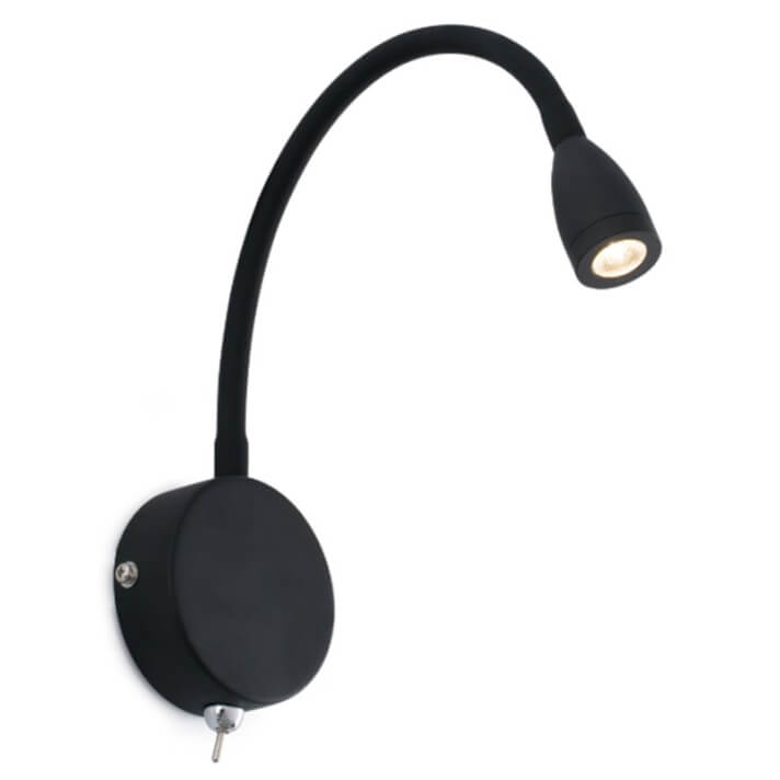 Aplique lector LOKE LED negro Faro