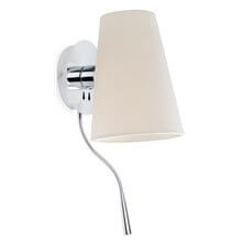 Aplique LUPE cromo con lector LED Faro