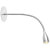 Lámpara empotrable LOKE-3 LED cromo para lectura Faro