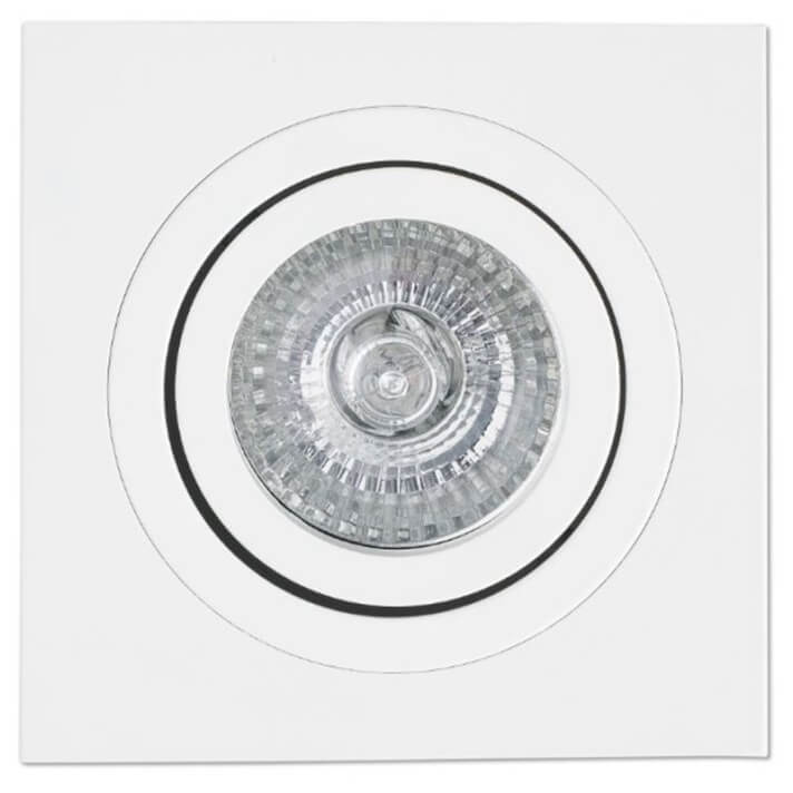 L&aacute;mpara empotrable RAD&Oacute;N-C blanca y cuadrada 9,2x9,2cm Faro
