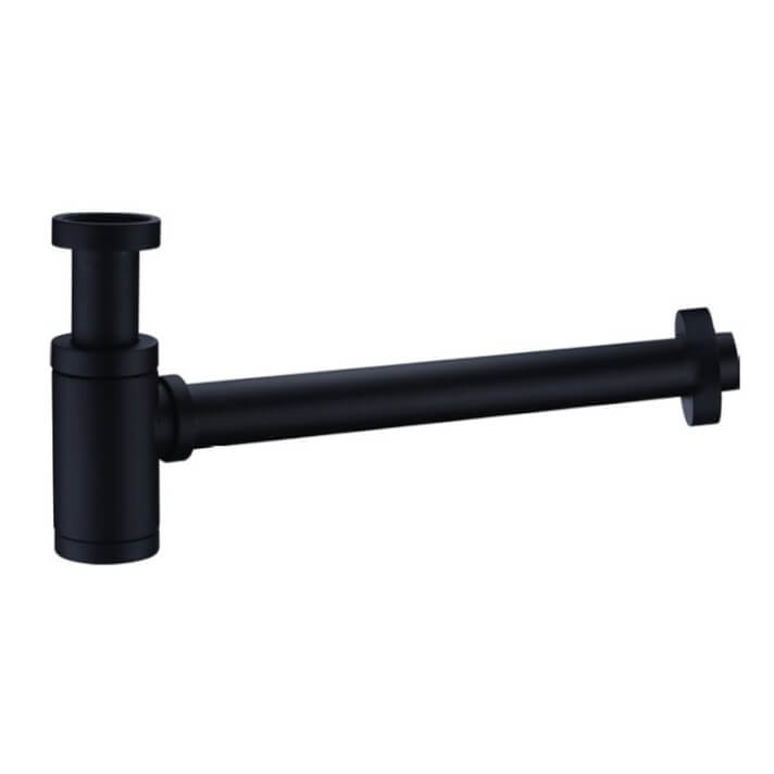 Sifón negro mate para lavabo o bidé IMEX