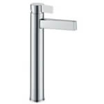 Grifo alto de lavabo cromado/blanco Imex Elba