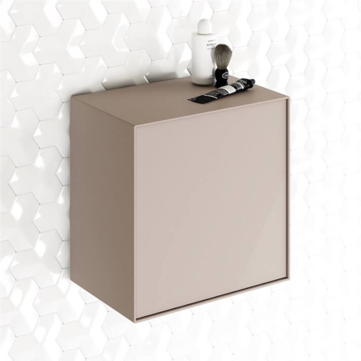 Mueble auxiliar met&aacute;lico cuadrado MISSISIPI de Doccia
