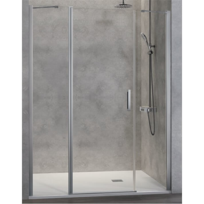 Mampara frontal puerta abatible + fijo 40cm NA517 Kassandra