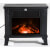 Chimenea eléctrica de pie 34,5 x17 x31cm negra Homcom