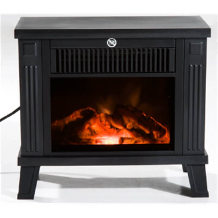 Chimenea eléctrica de pie 34,5 x17 x31cm negra Homcom
