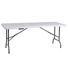 Mesa plegable blanca ratán EASY 180 de Resol
