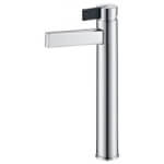 Grifo alto de lavabo cromado/negro Imex Elba