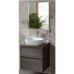 Pack mueble con 2 cajones lavabo sobreencimera y espejo DECO LINE Sanchis