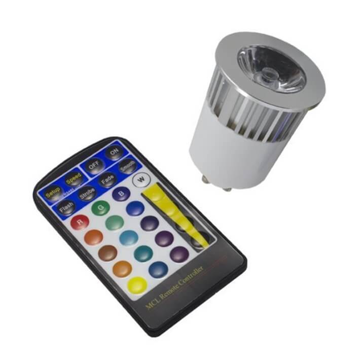 Bombilla Dicroica RGB GU10 5W