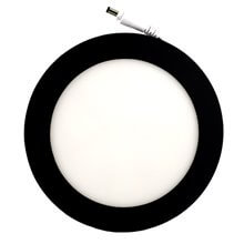 Panel Downlight redondo de 18W NEGRO