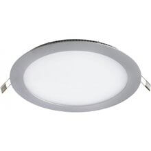 Panel Downlight redondo de 18W PLATA