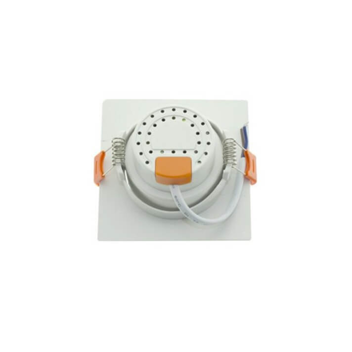 Foco LED cuadrado direccionable 3W blanco PC