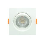 Foco LED cuadrado direccionable 7W blanco PC