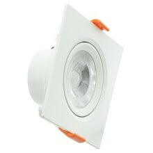 Foco LED cuadrado direccionable 12W blanco PC