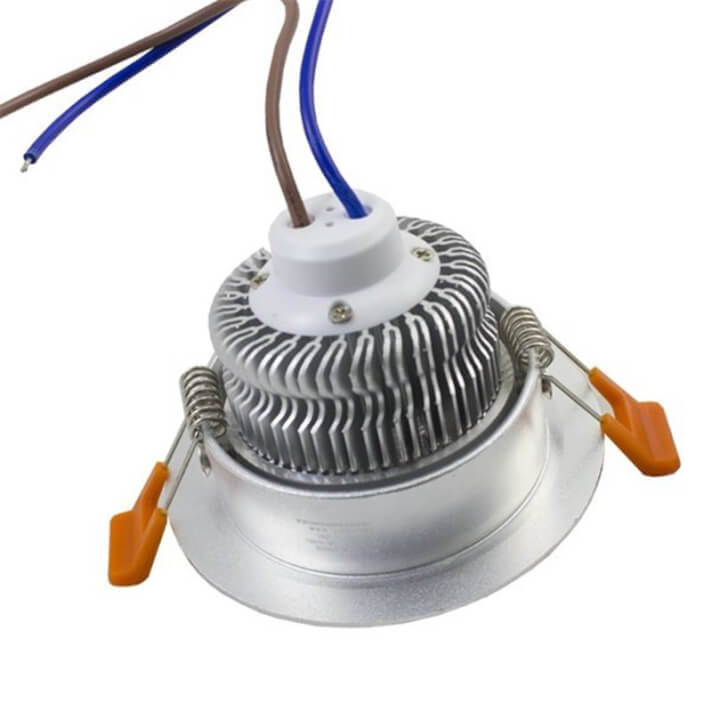 Foco LED circular direccionable 3W plata