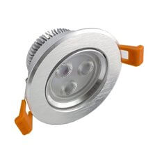 Foco LED circular direccionable 3W plata