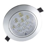 Foco LED circular direccionable 12W plata