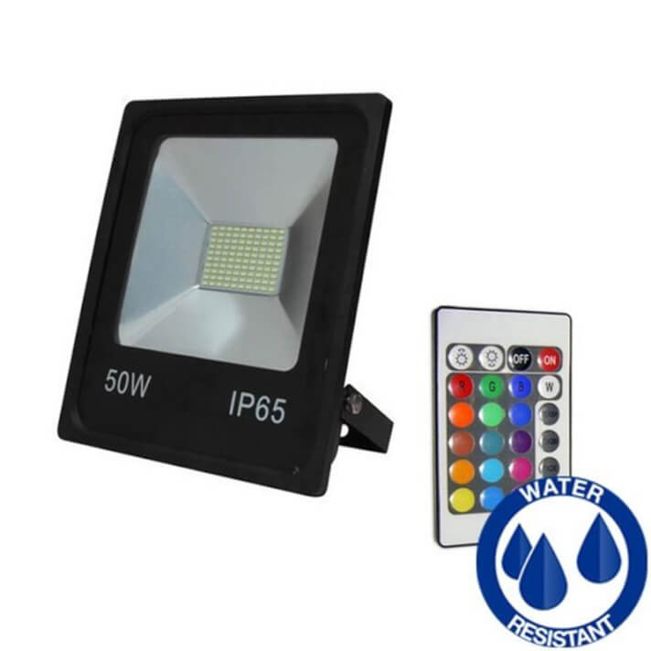 Proyector LED cuadrado 50W PLANO RGB
