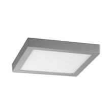 Plafón LED cuadrado 17,5x17,5x4cm 12W plata