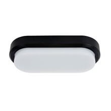 Plafón LED oval IP54 23x10,5x5,5cm 15W negro