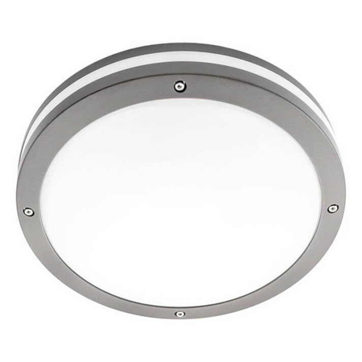 Plafón LED redondo IP65 gris