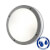 Plafón LED redondo IP65 gris