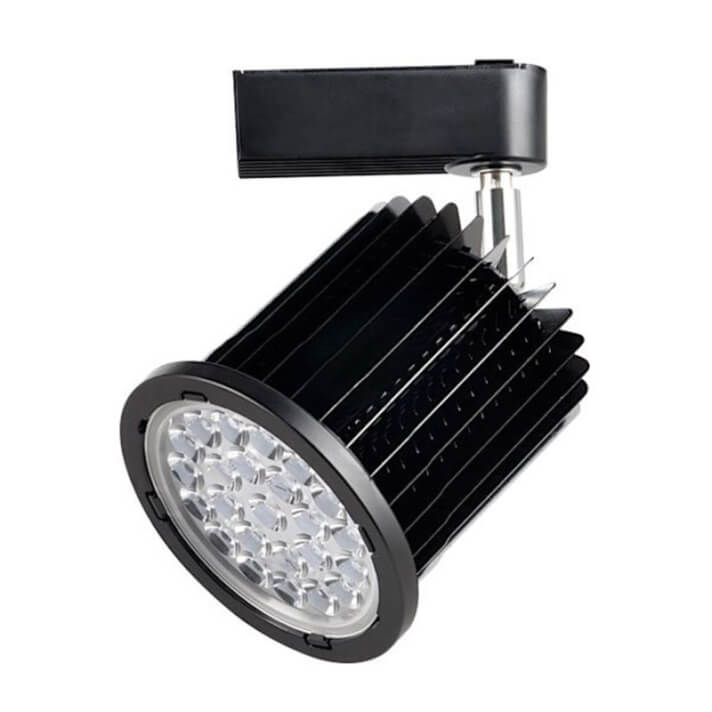 Foco LED carril orientable 36W negro