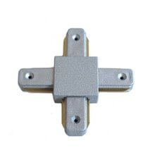 Unión cruz carril ensamblable plata