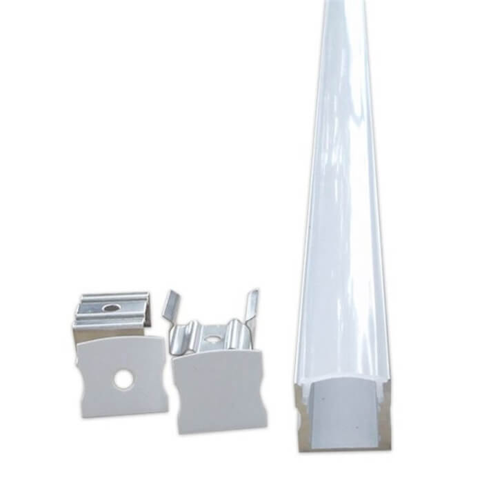 Perfil Tira LED rectangular aluminio 1,75 cm x1 metro