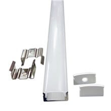 Perfil Tira LED rectangular aluminio 1,7 cm x 2 metros