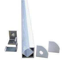 Perfil Tira LED angular aluminio 2 metros
